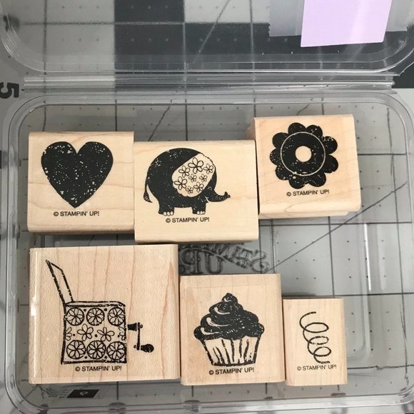 Stampin' Up! Carnival Set Rubber Stamps Set of 6 - Picture 3 of 5